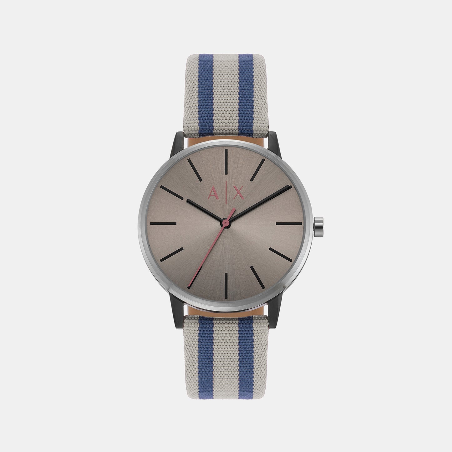 Male Grey Analog Fabric Watch AX2757