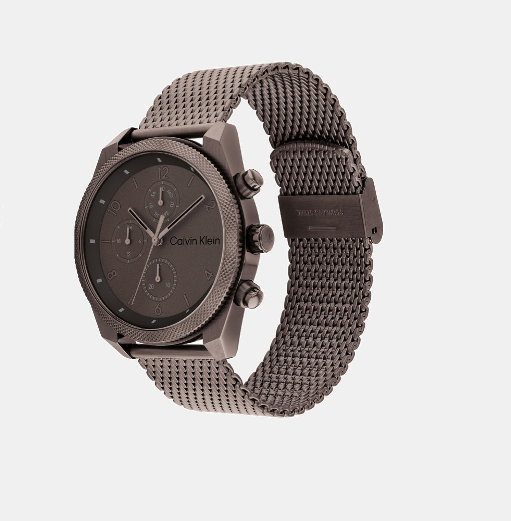 Calvin Klein Men Round Brown watch