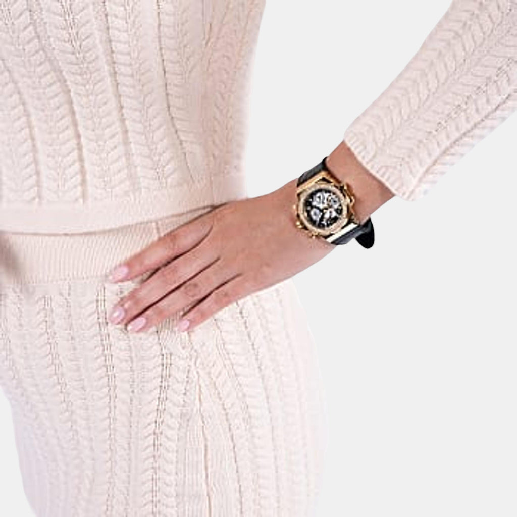 Fusion Women Quartz Black Dial Chronograph Silicone Watch GW0553L4