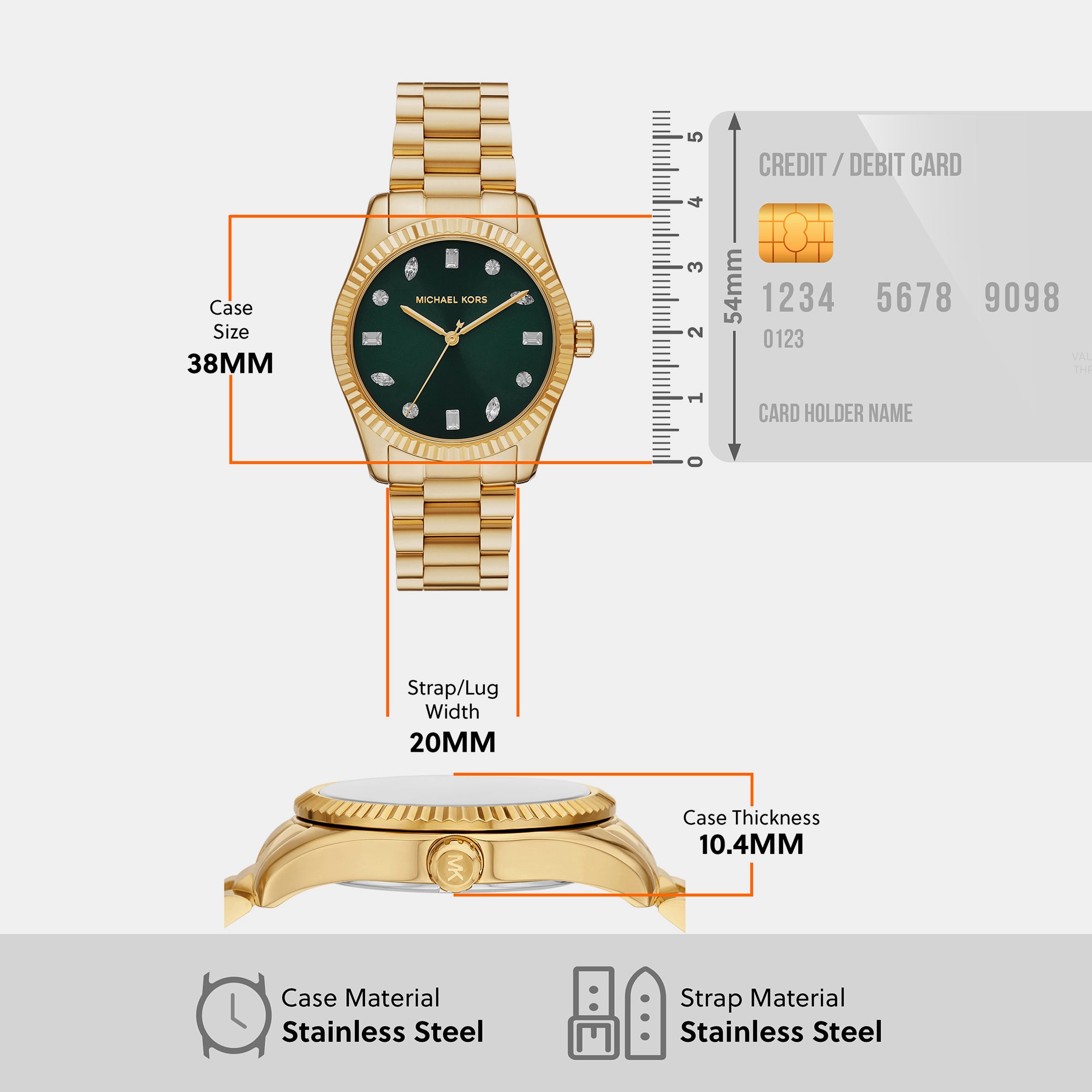 Michael Kors 30 mm Gold Quartz watch