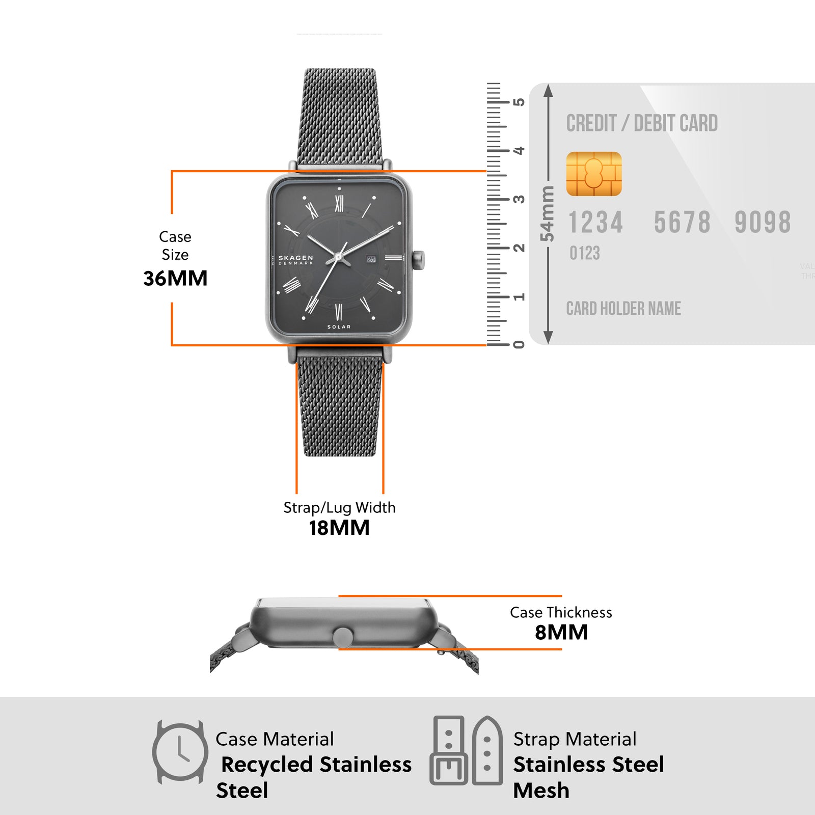 Skagen Stainless Steel Grey watch