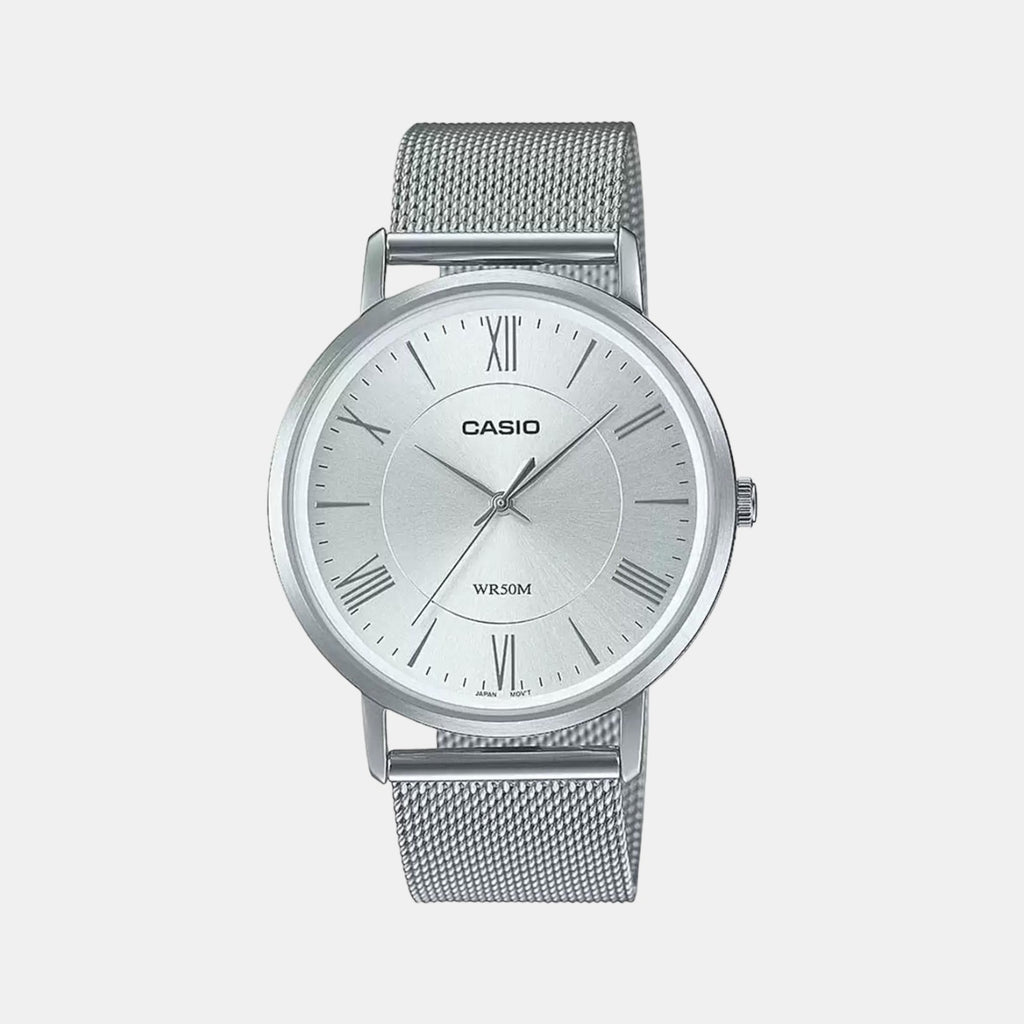 Casio Round Silver Analog watch