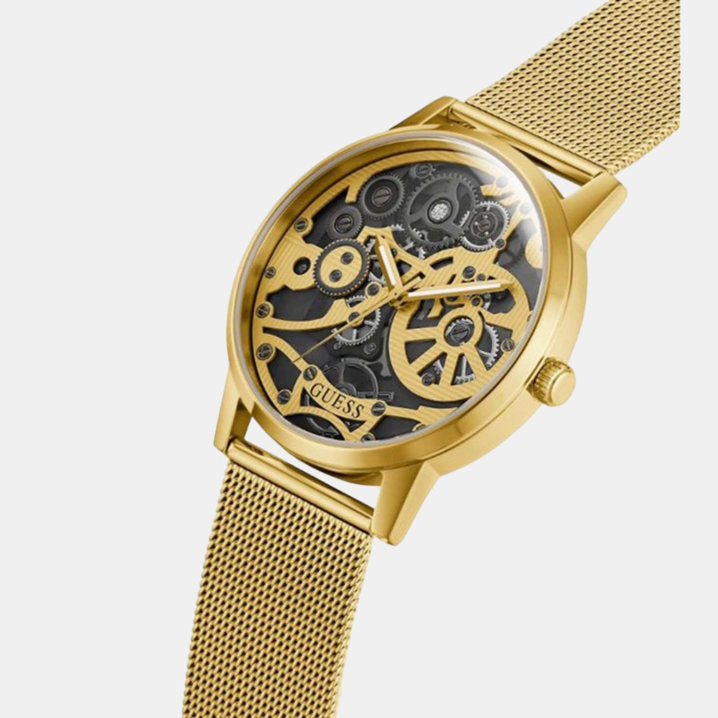 Gadget Men Quartz Black Dial Analog Mesh Watch GW0538G2