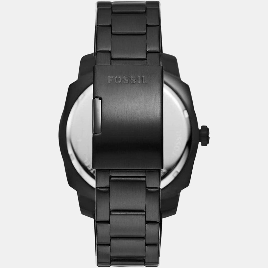 Machine Men Quartz Black Dial Analog Stainless Steel Watch FS5971