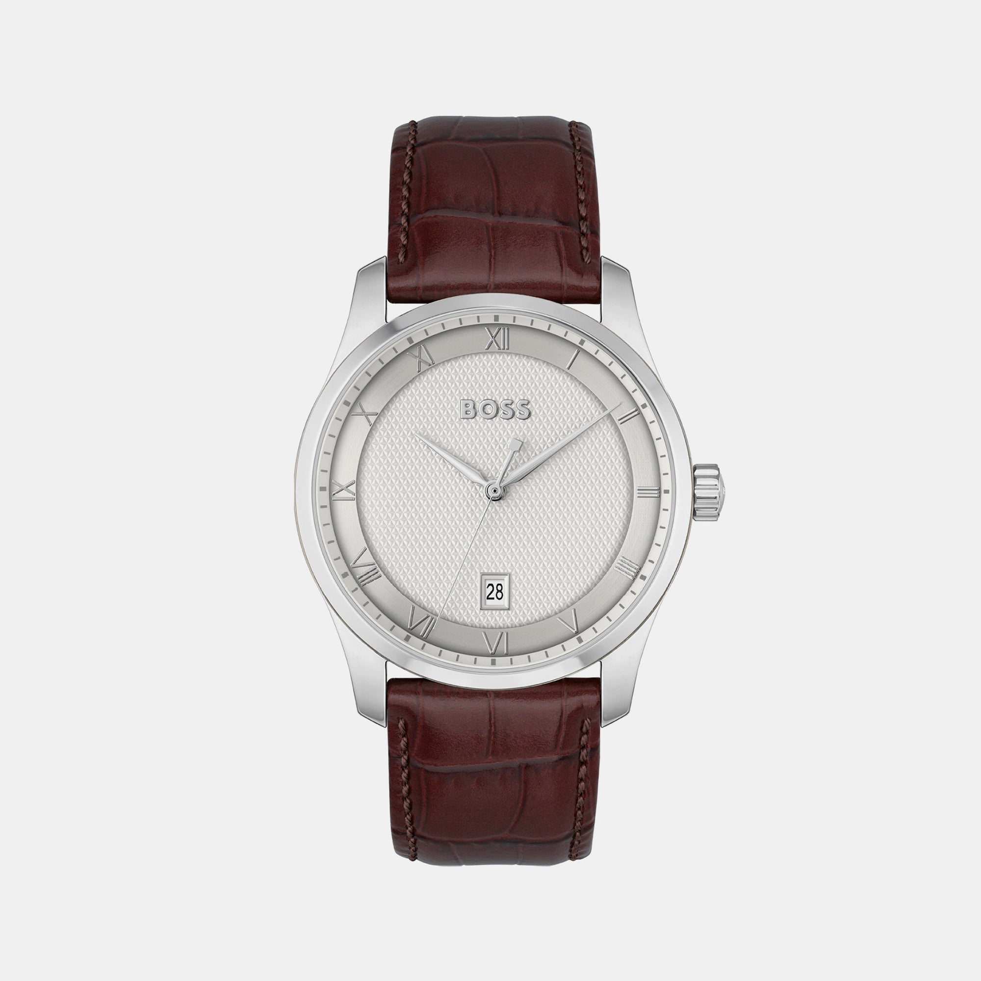Boss Round Silver Analog watch