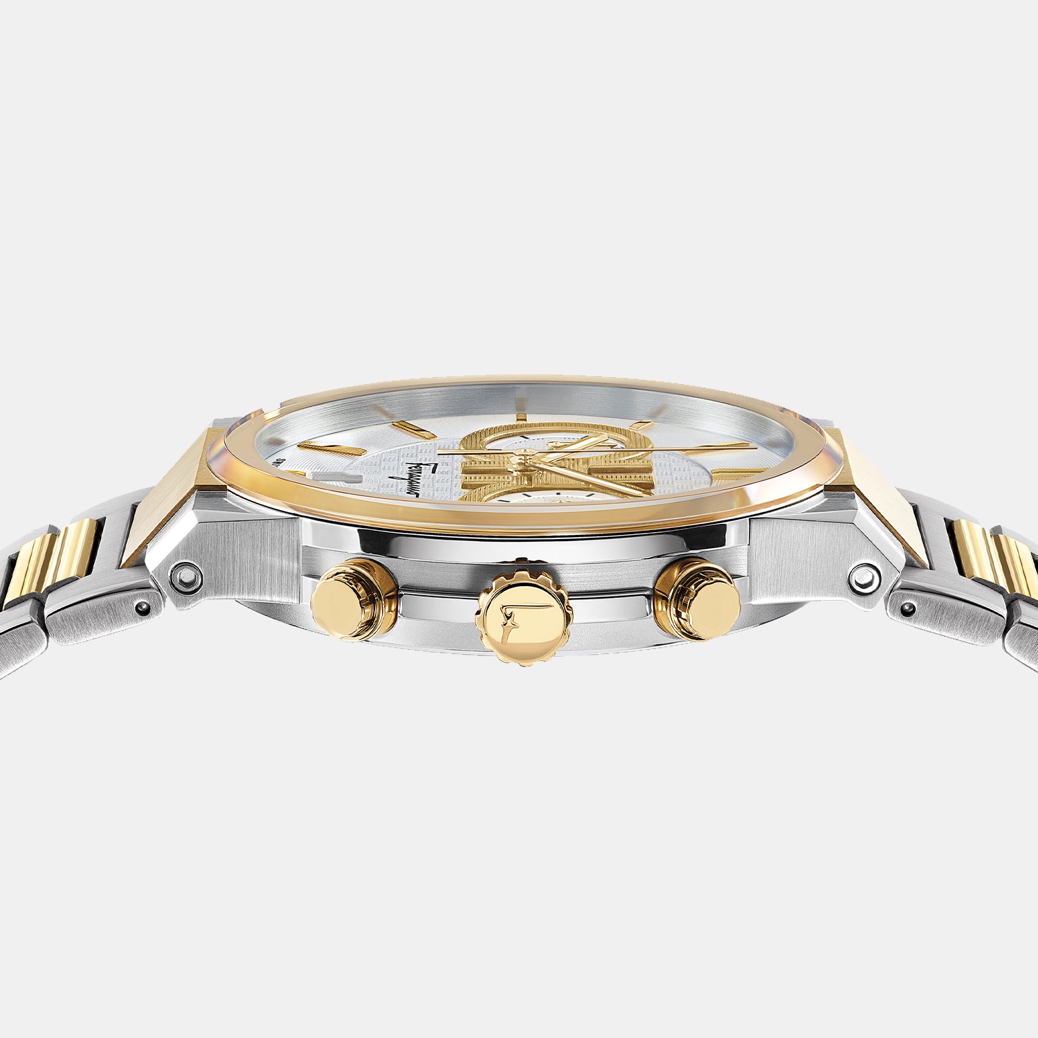 Ferragamo Men Round Silver watch