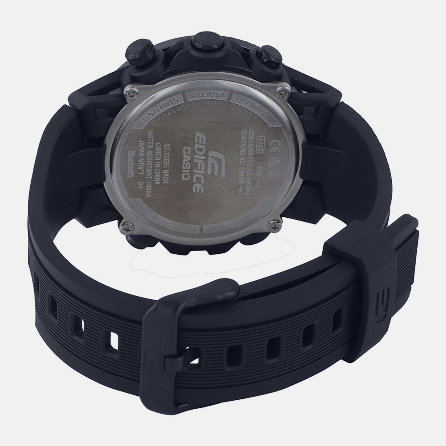 Men's Black Analog-Digital Resin Watch ED577