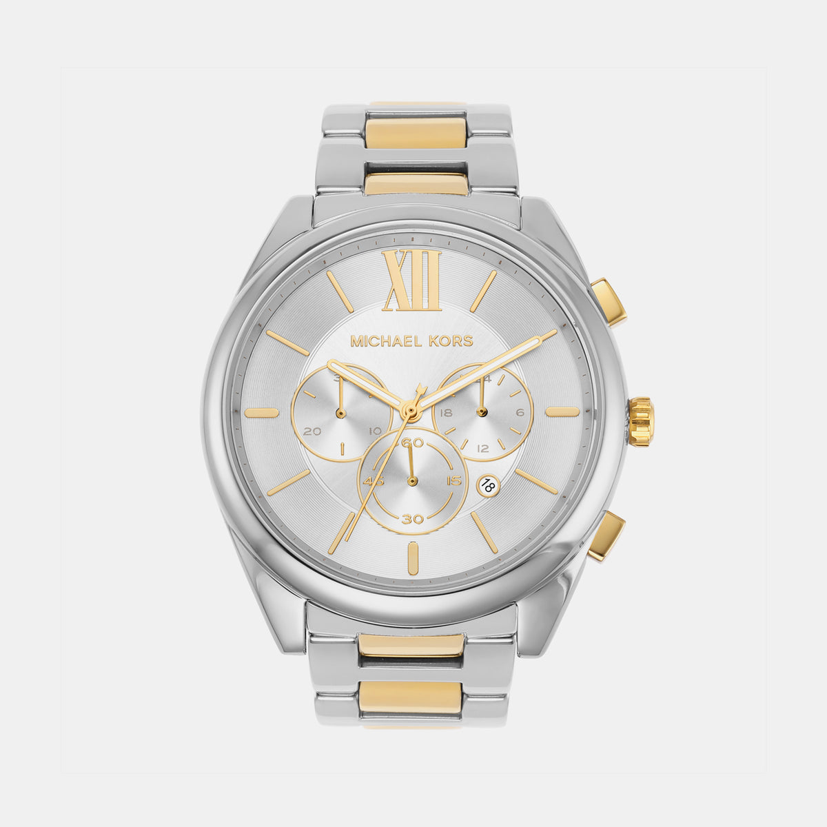 Michael Kors Round Silver Chronograph watch