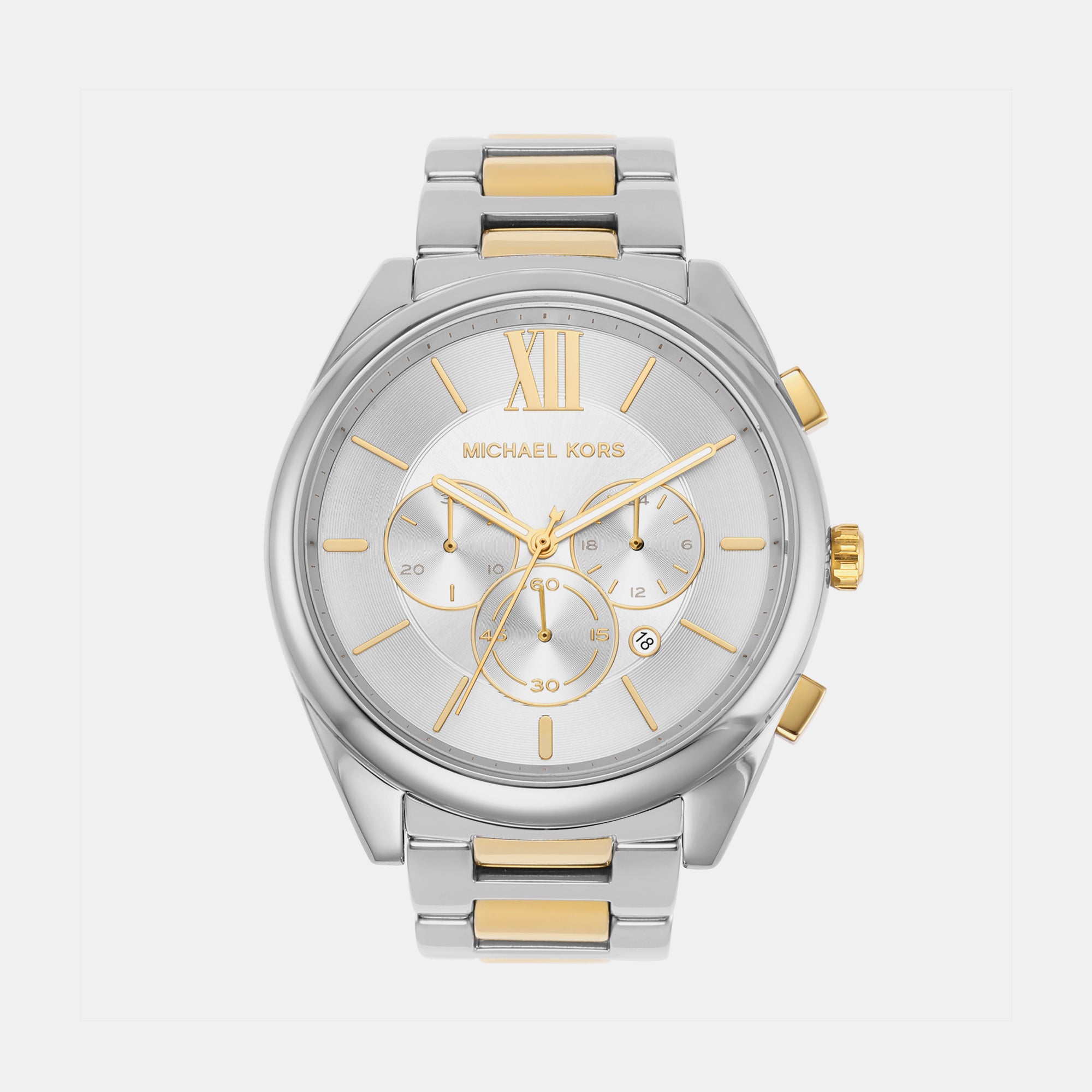 Michael Kors Round Silver Chronograph watch