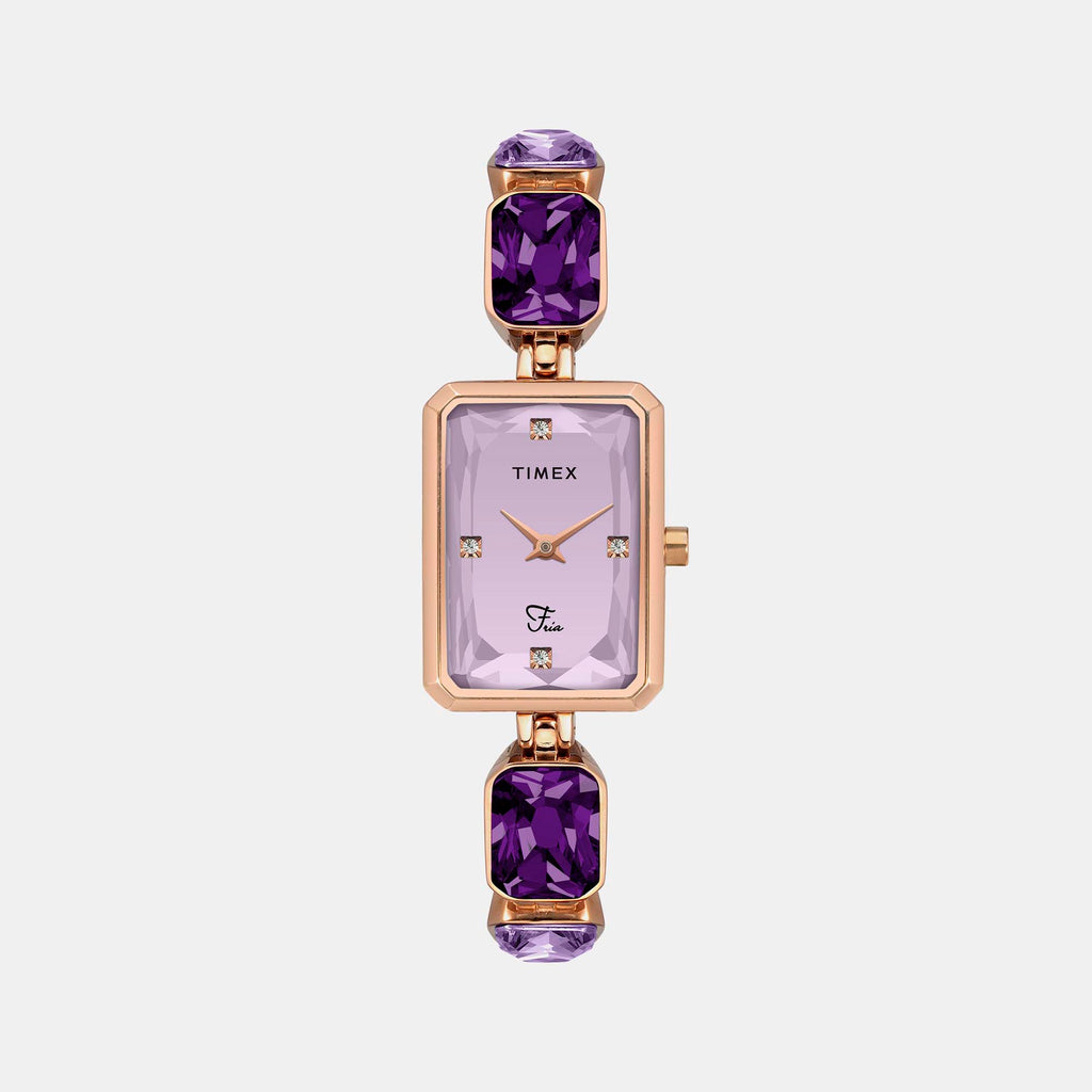 Timex Rectangular Lavender Analog watch