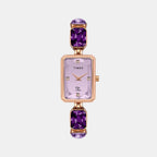 Timex Rectangular Lavender Analog watch