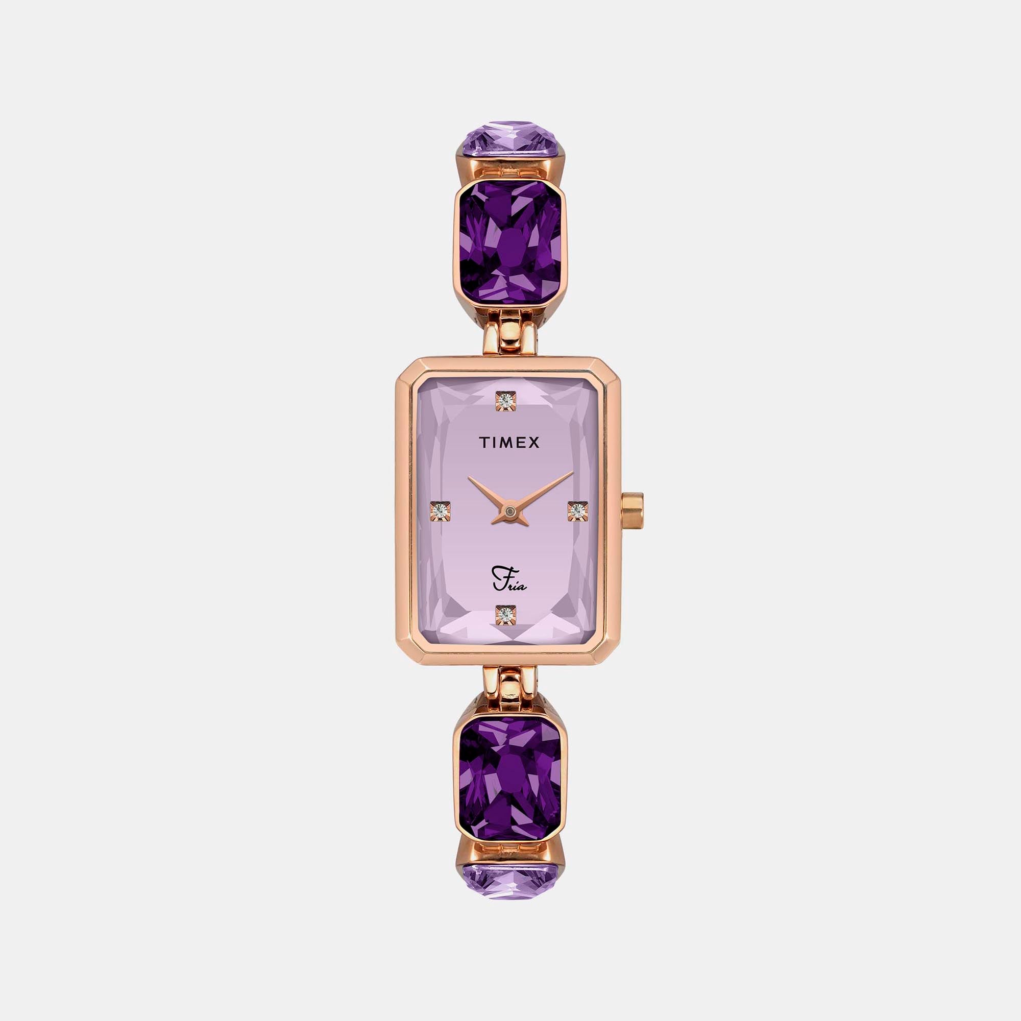 Timex Rectangular Lavender Analog watch