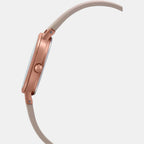 Sheen Women Quartz Rose Gold Dial Analog Leather Watch SX275