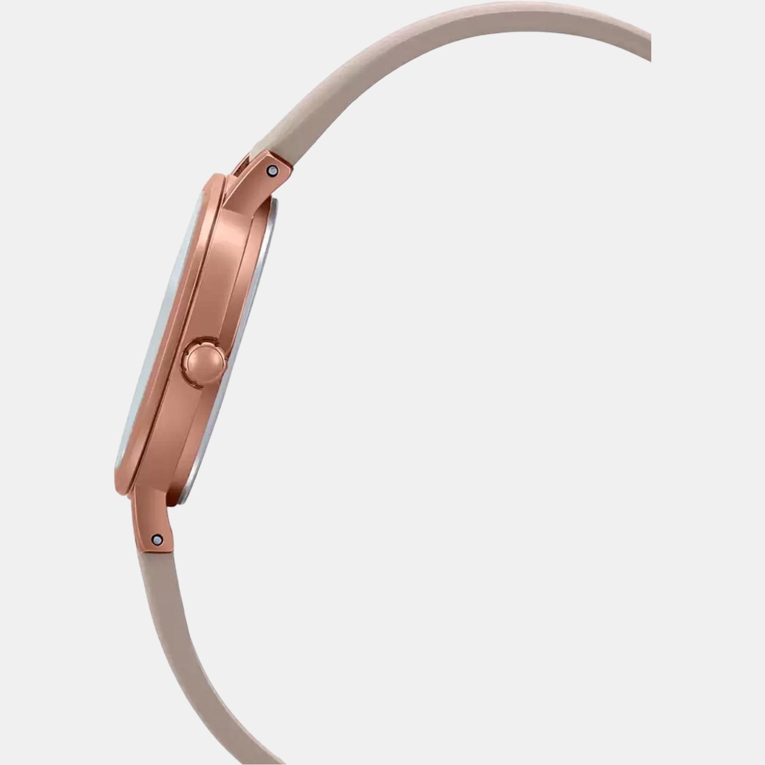 Sheen Women Quartz Rose Gold Dial Analog Leather Watch SX275