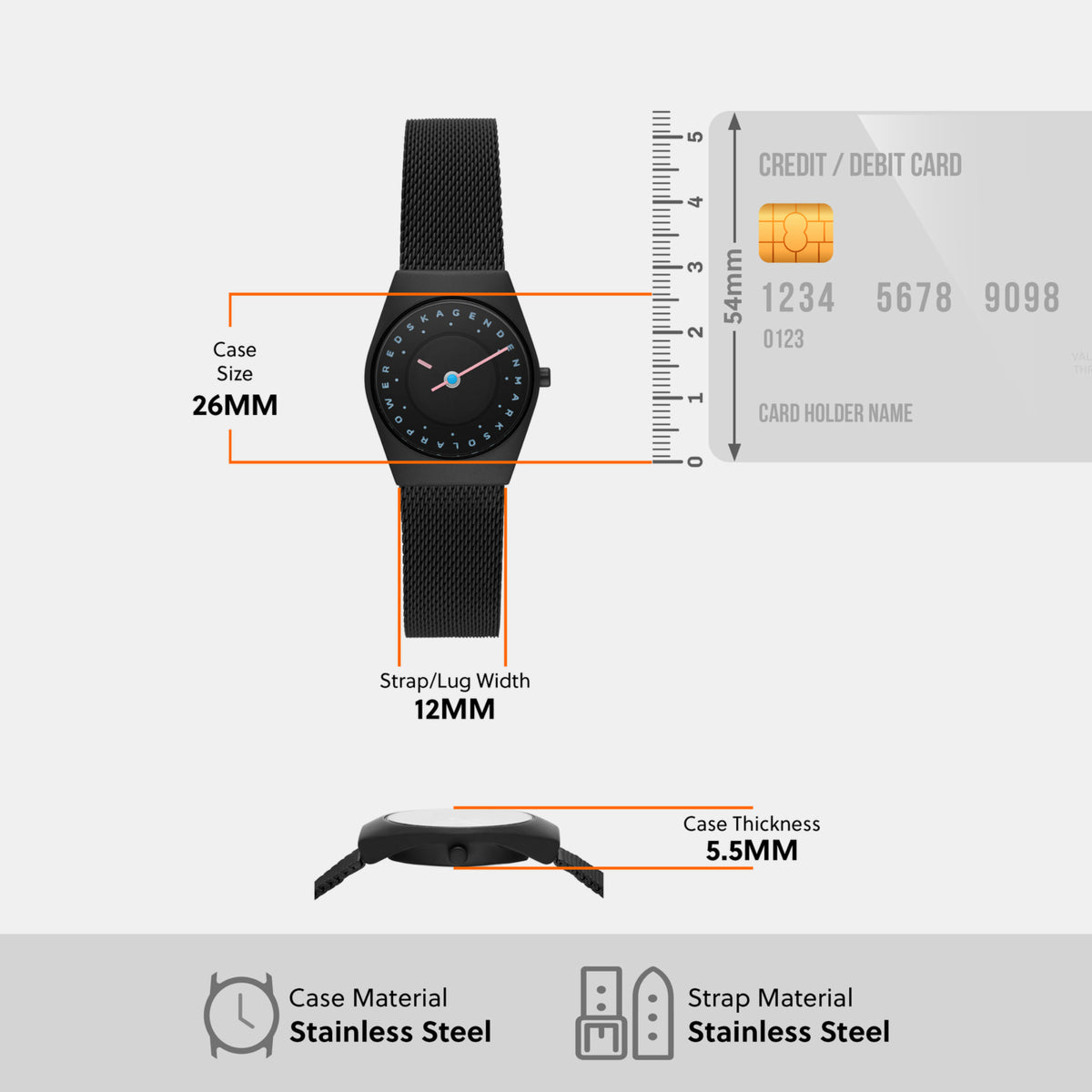 Skagen Stainless Steel Round watch