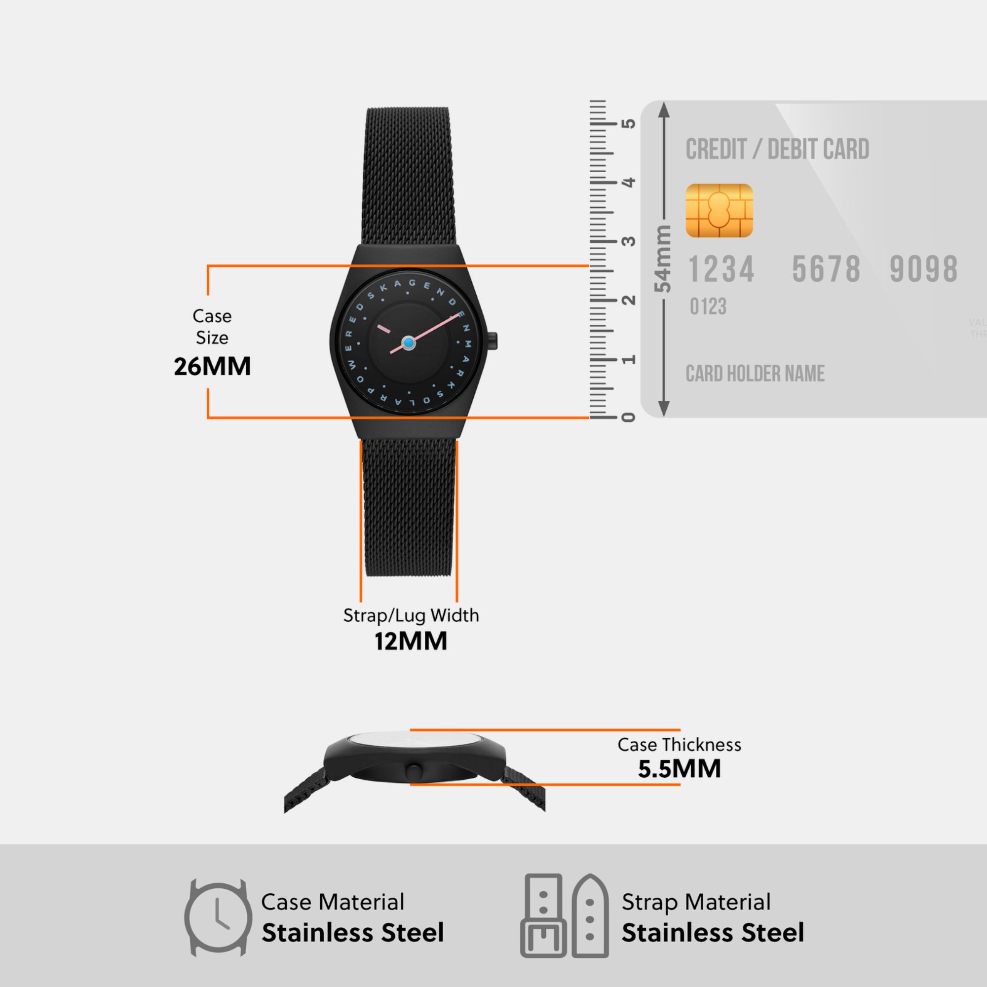 Skagen Stainless Steel Round watch