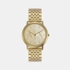 Armani Exchange Round Gold Analog watch