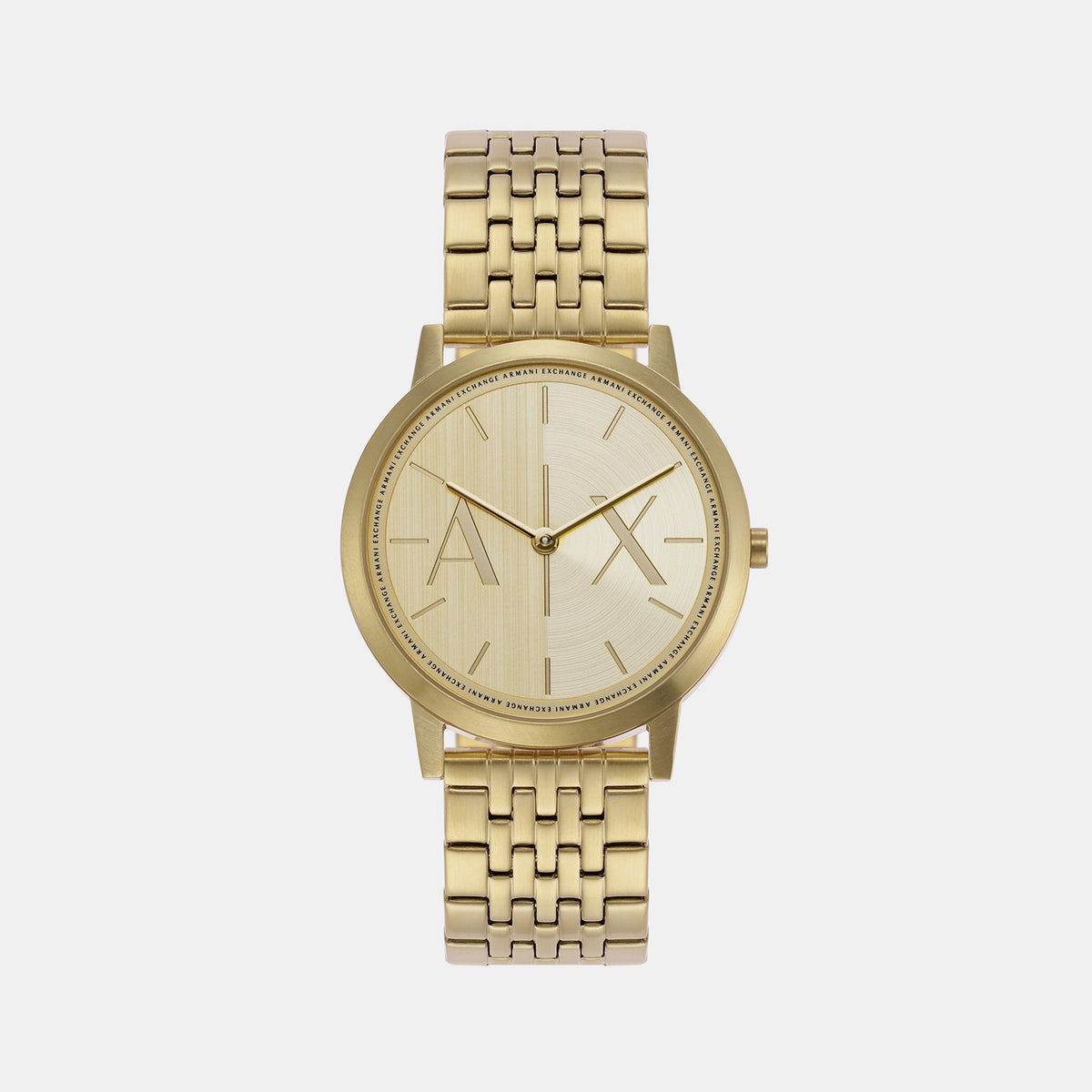 Armani Exchange Round Gold Analog watch