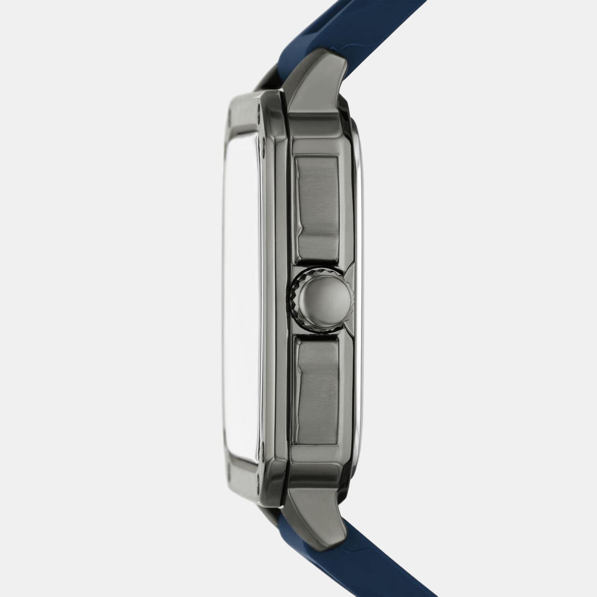 Inscription Men Quartz Blue Dial Analog Silicone Watch FS5979