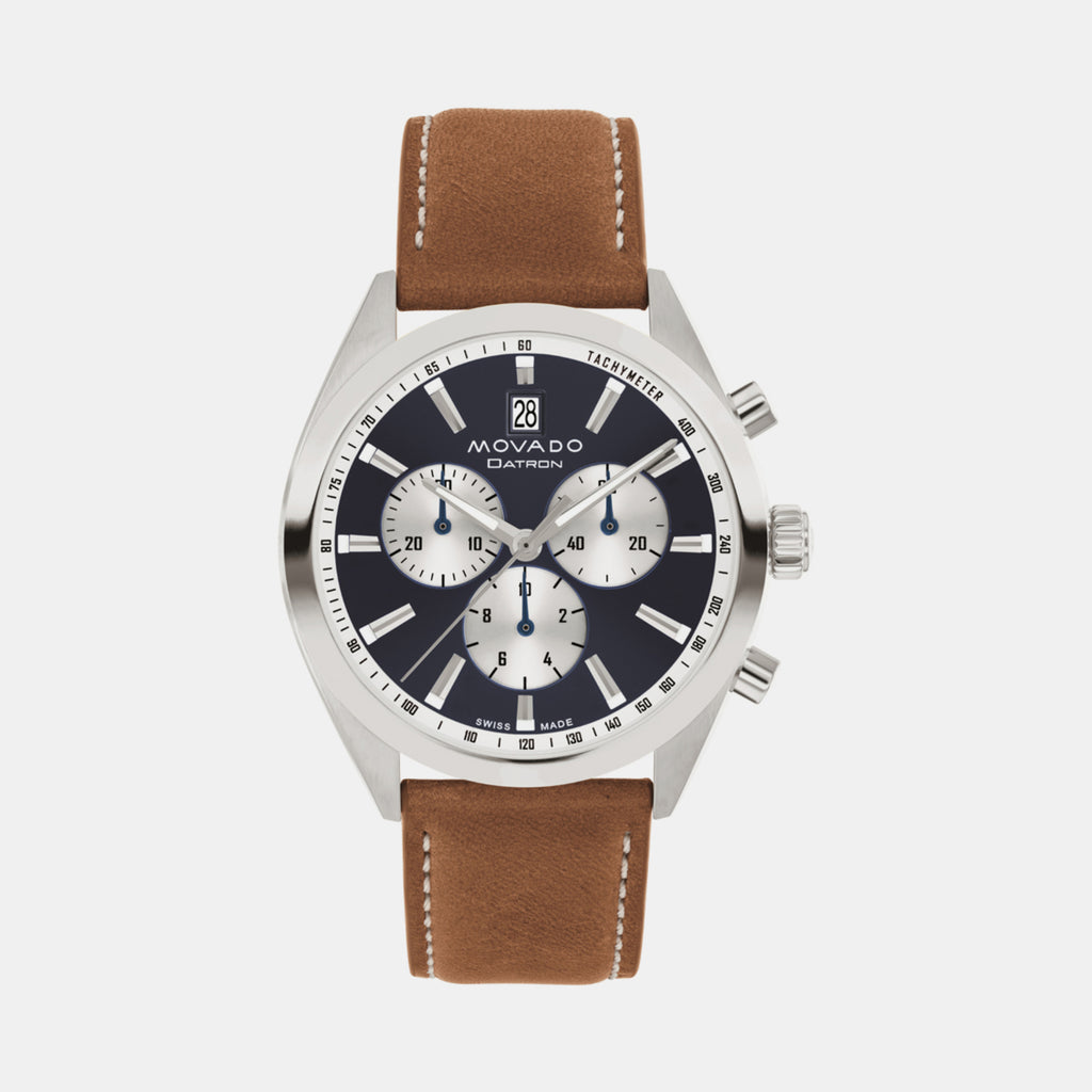 Movado Round Blue Chronograph watch
