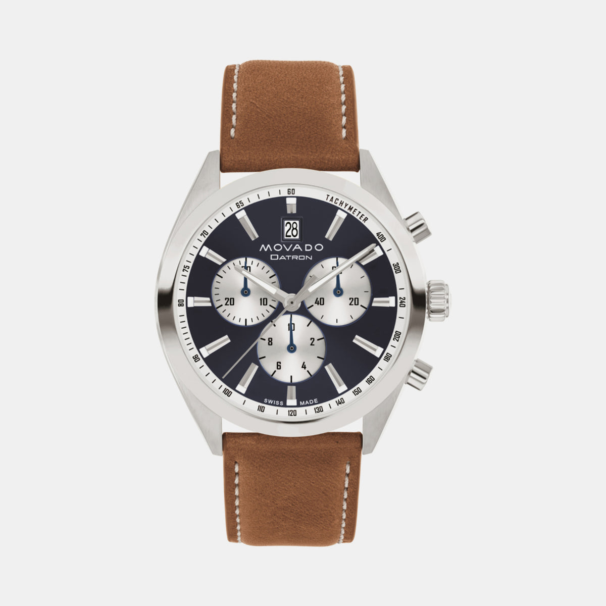 Movado Round Blue Chronograph watch