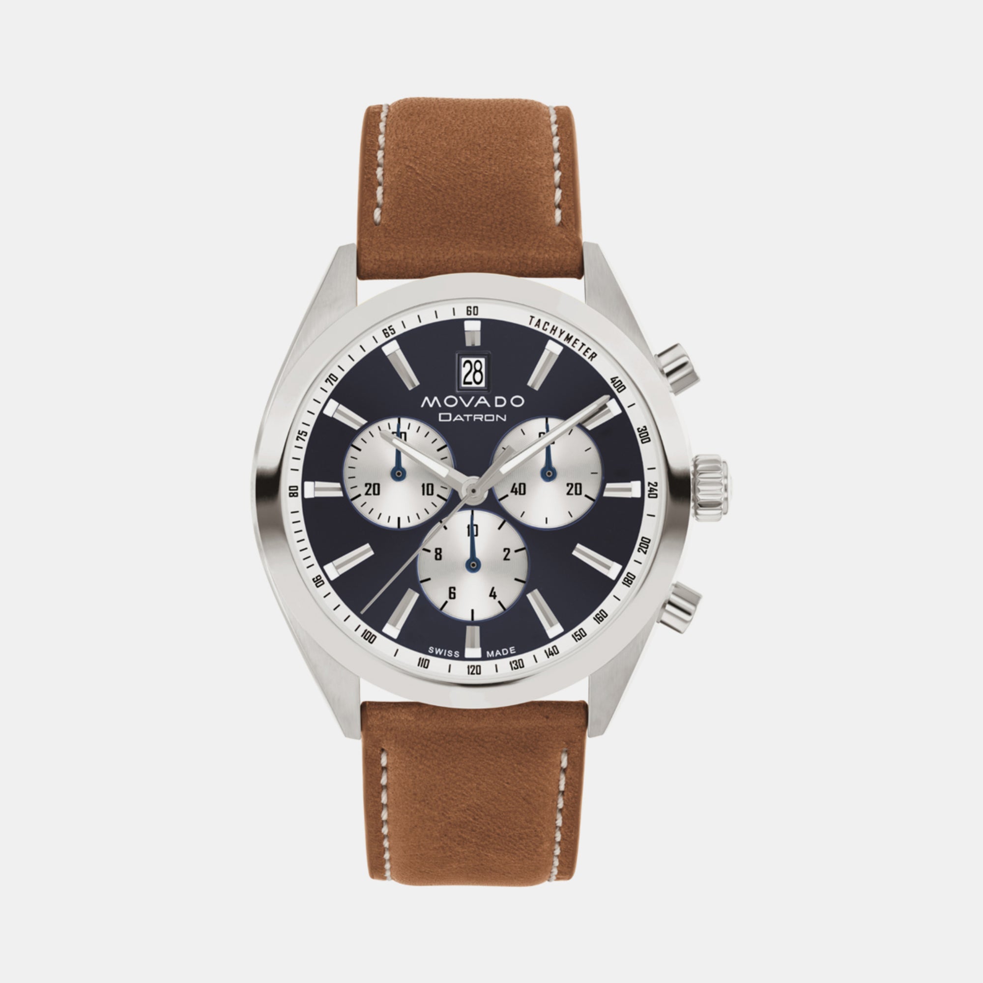 Movado Round Blue Chronograph watch