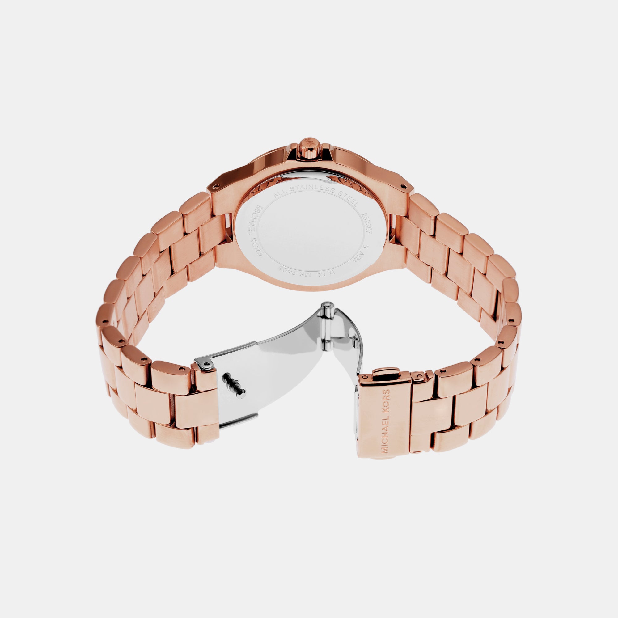 Female Lennox Three-Hand Rose Gold-Tone Stainless Steel Watch