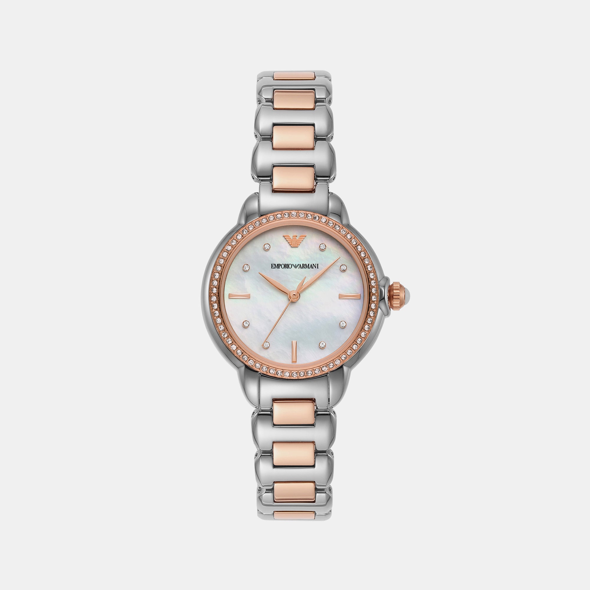 Female Mother Of Pearl Analog Stainless Steel Watch AR11569 Just