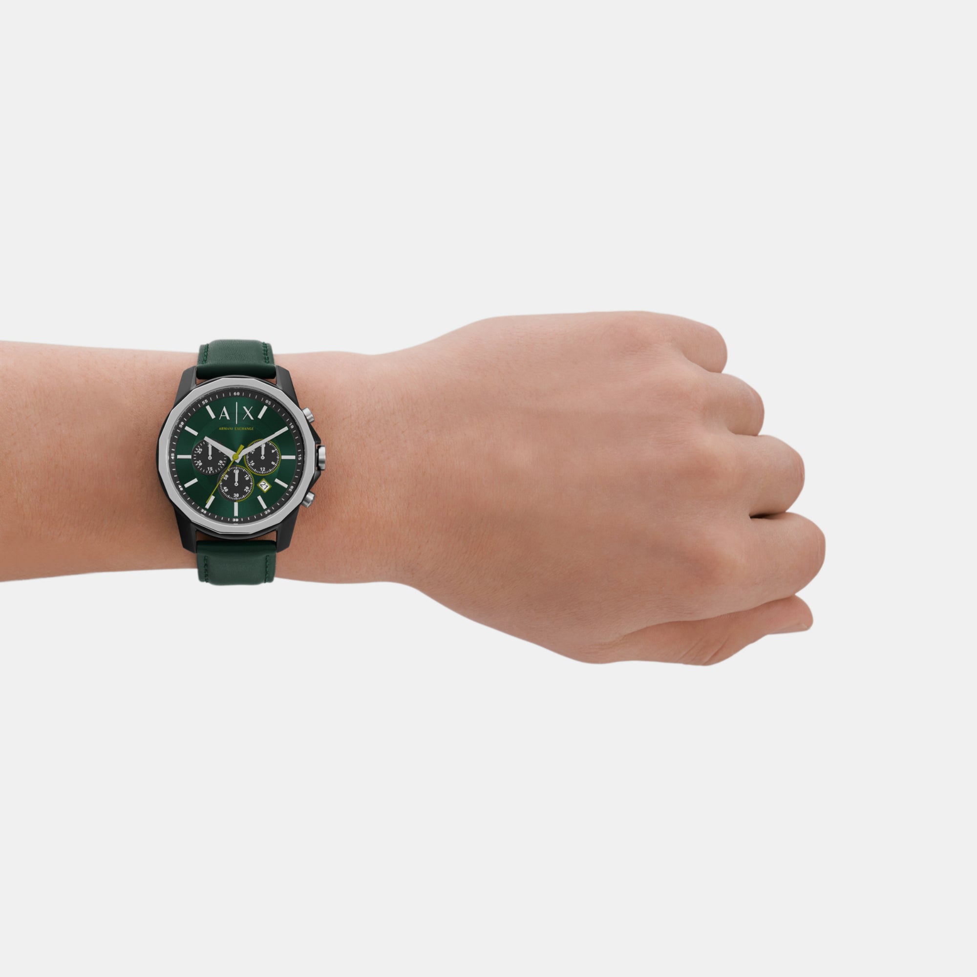 Armani Exchange Men Round Green watch