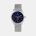 Casio Round Blue Chronograph watch