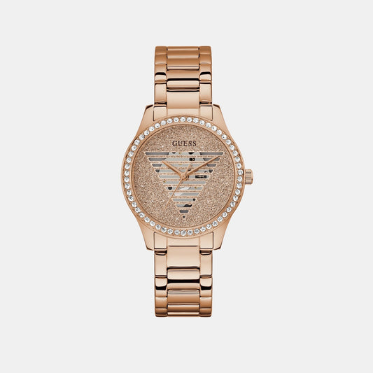 Female Rose Gold Analog Stainless Steel Watch GW0605L3