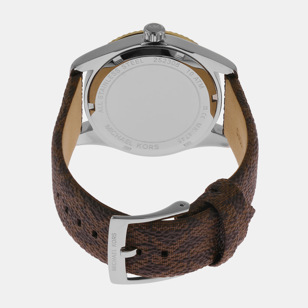 Michael Kors Leather Silver watch