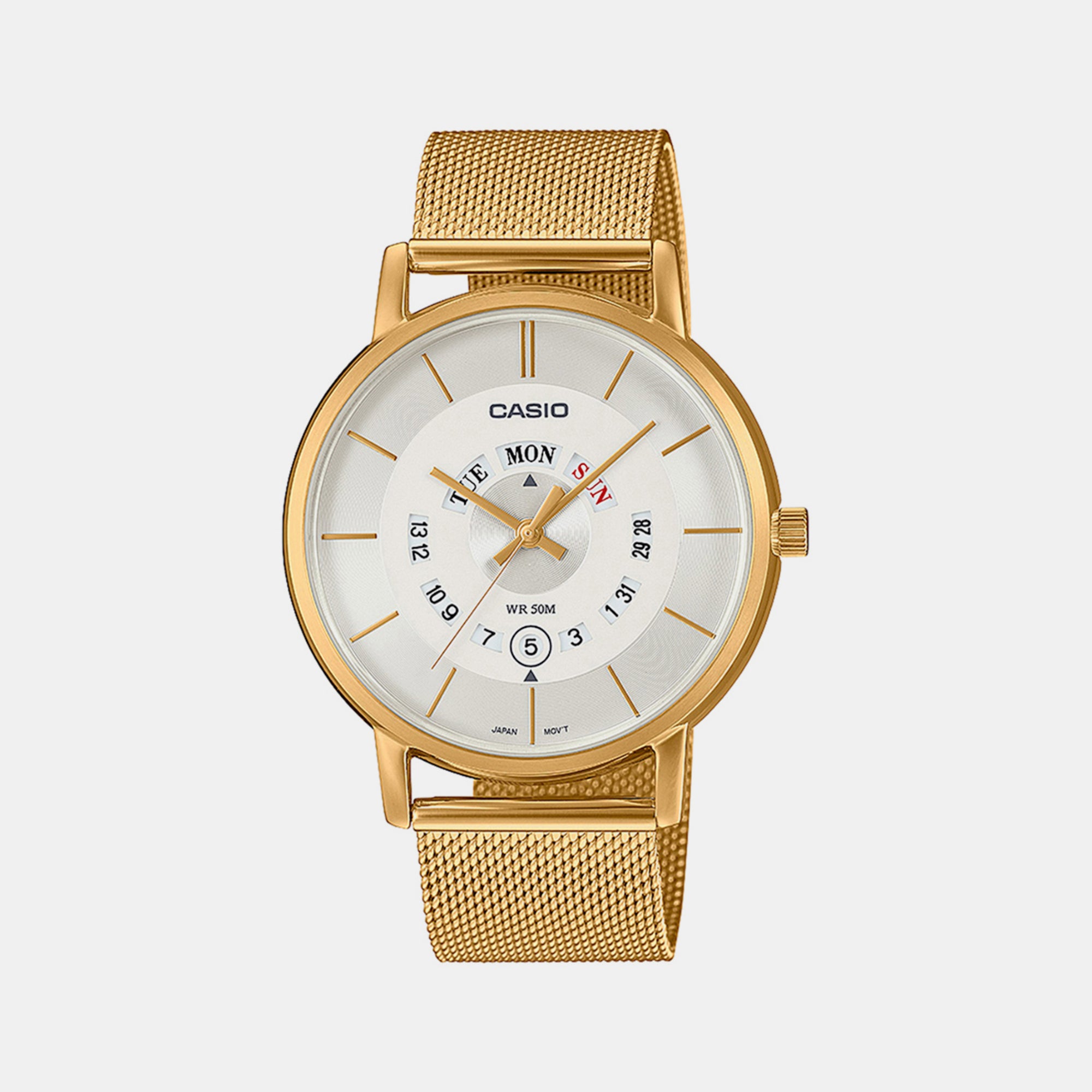 Casio Round White Analog watch