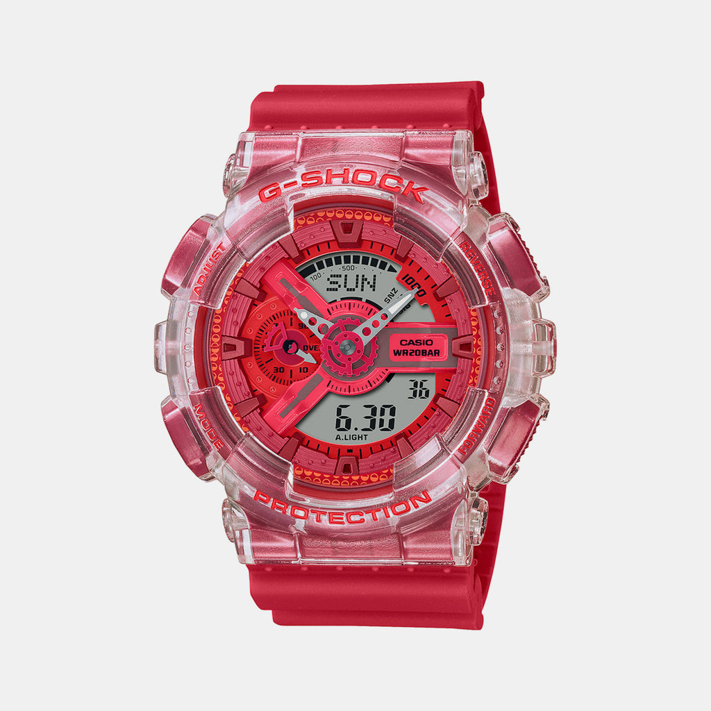 Casio Round Red Analog-Digital watch