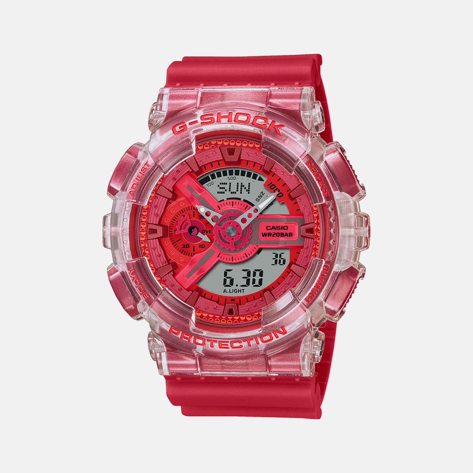 Casio Round Red Analog-Digital watch