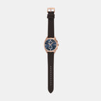 Men Quartz Blue Dial Chronograph Leather Watch AR11554