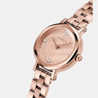 Women Quartz Rose Gold Dial Analog Stainless Steel Watch WW00033002L3