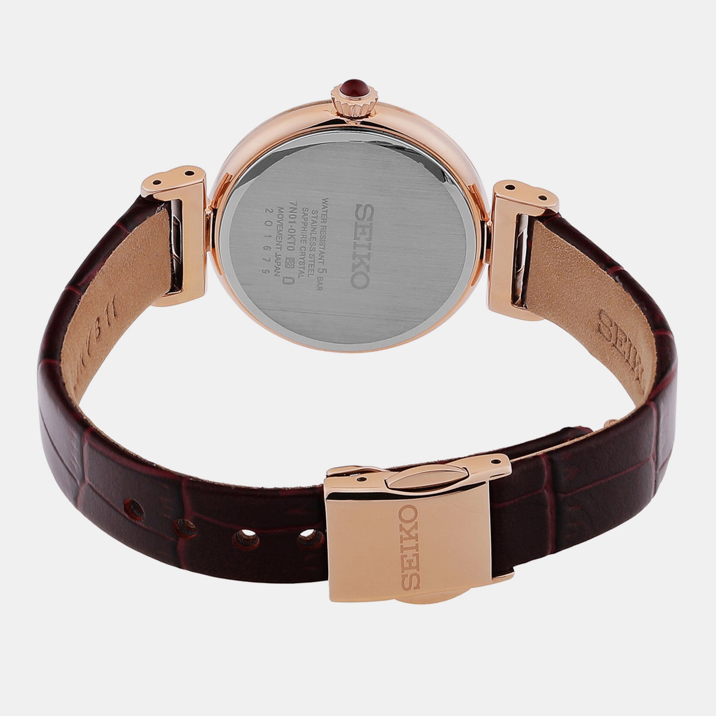 Women's Rose Gold Analog Leather Watch SRZ548P1