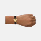 Women Quartz Champagne Dial Analog Leather Watch GW0548L3