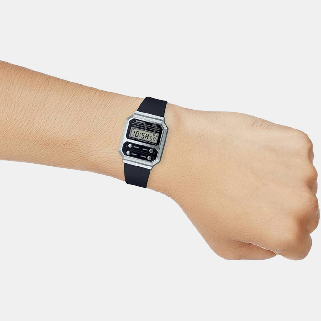 Vintage Unisex Quartz Black Dial Digital Resin Watch D290