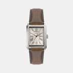 Fossil Rectangular Silver Analog watch