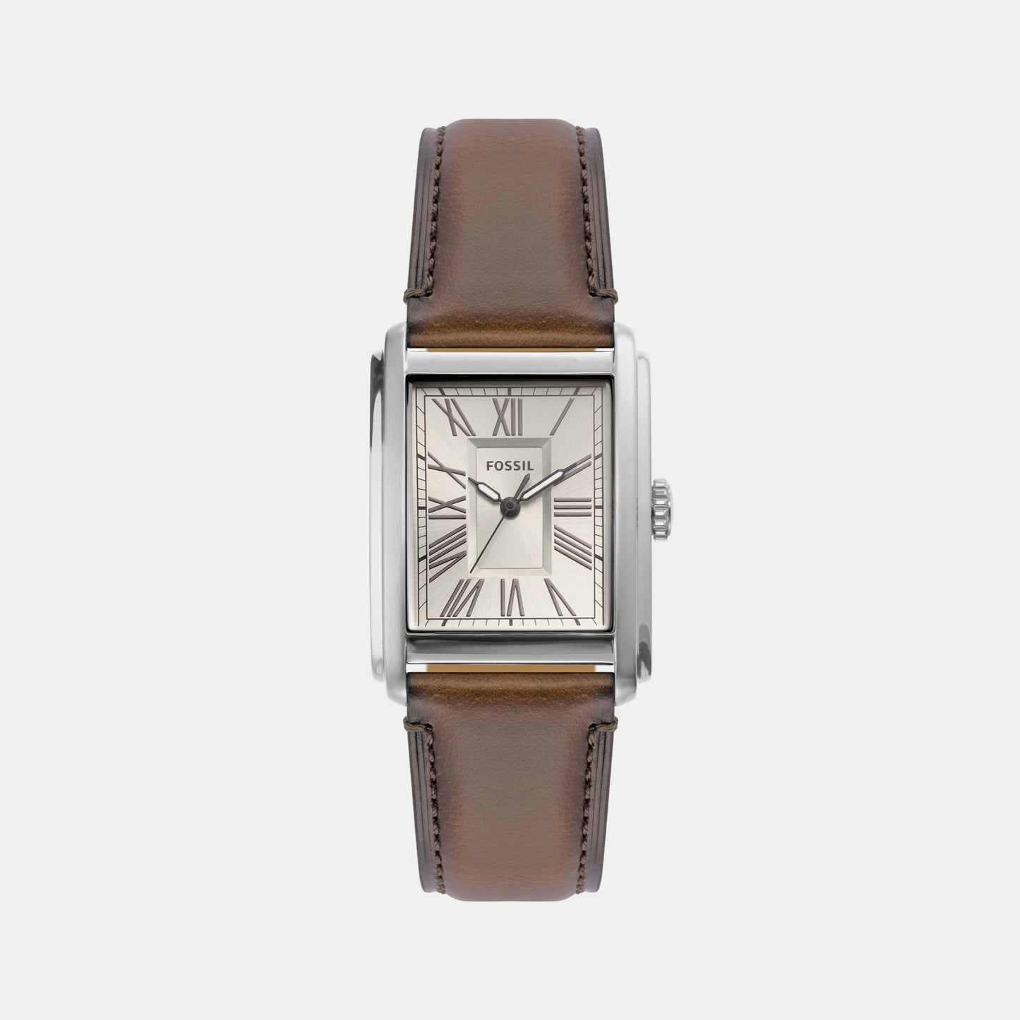 Male Carraway Three-Hand Brown Leather Watch FS6012