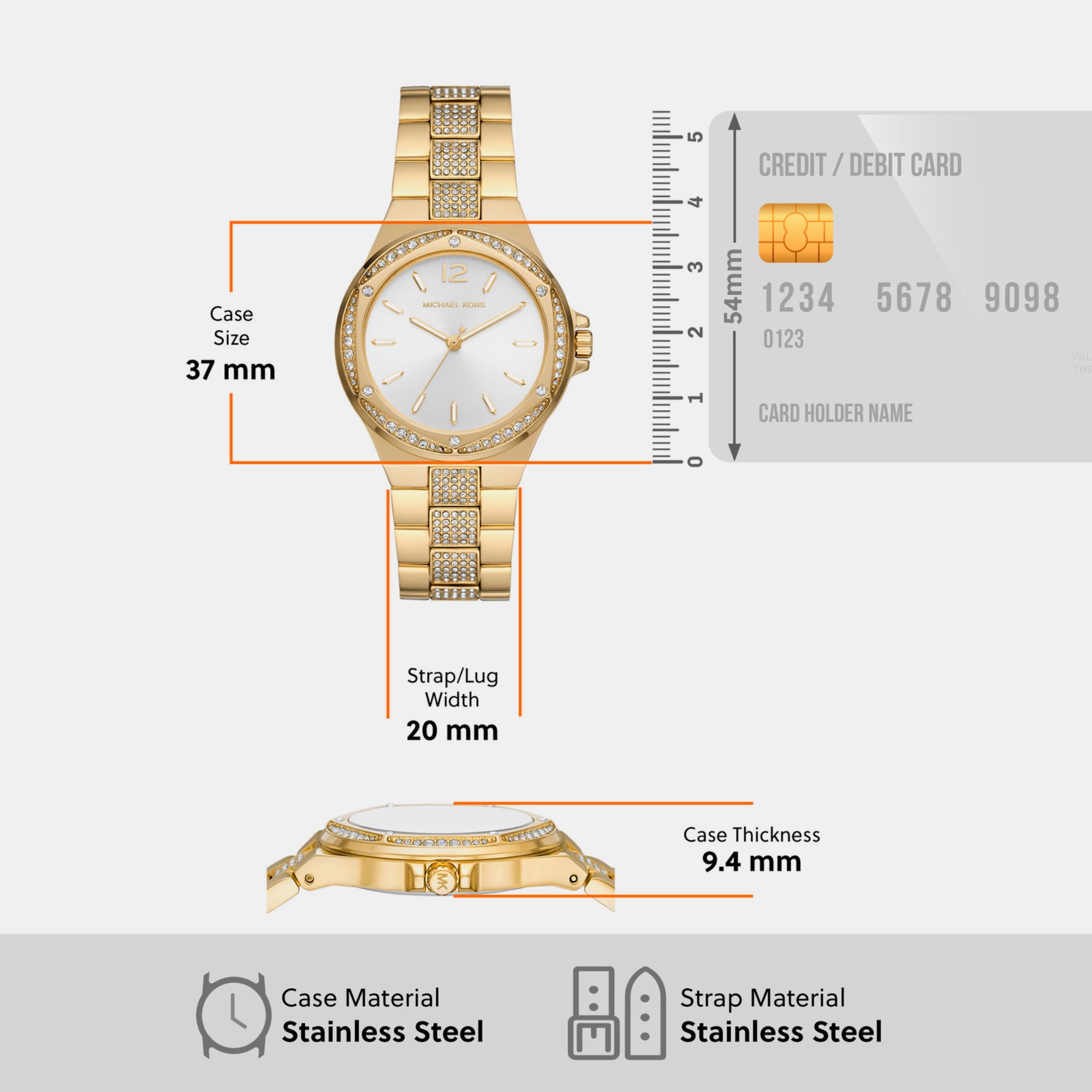 Michael Kors Stainless Steel Round watch