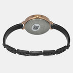 Fashion Women Quartz Black Dial Analog Stainless Steel Watch TWEL12823