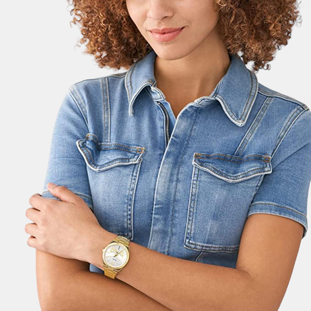 Scarlette Women Quartz Silver Dial Analog Stainless Steel Watch ES5262