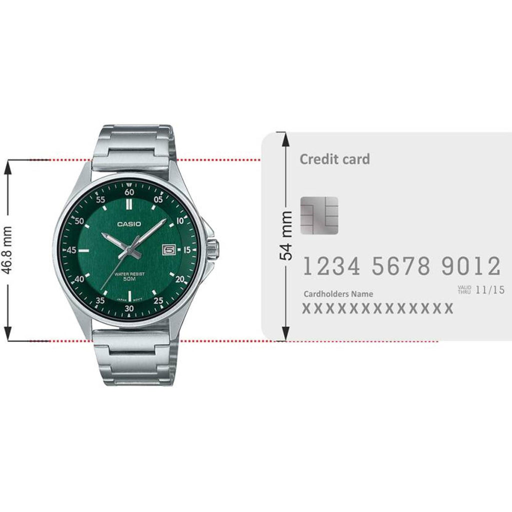 Enticer Men Quartz Green Dial Analog Stainless Steel Watch A2101