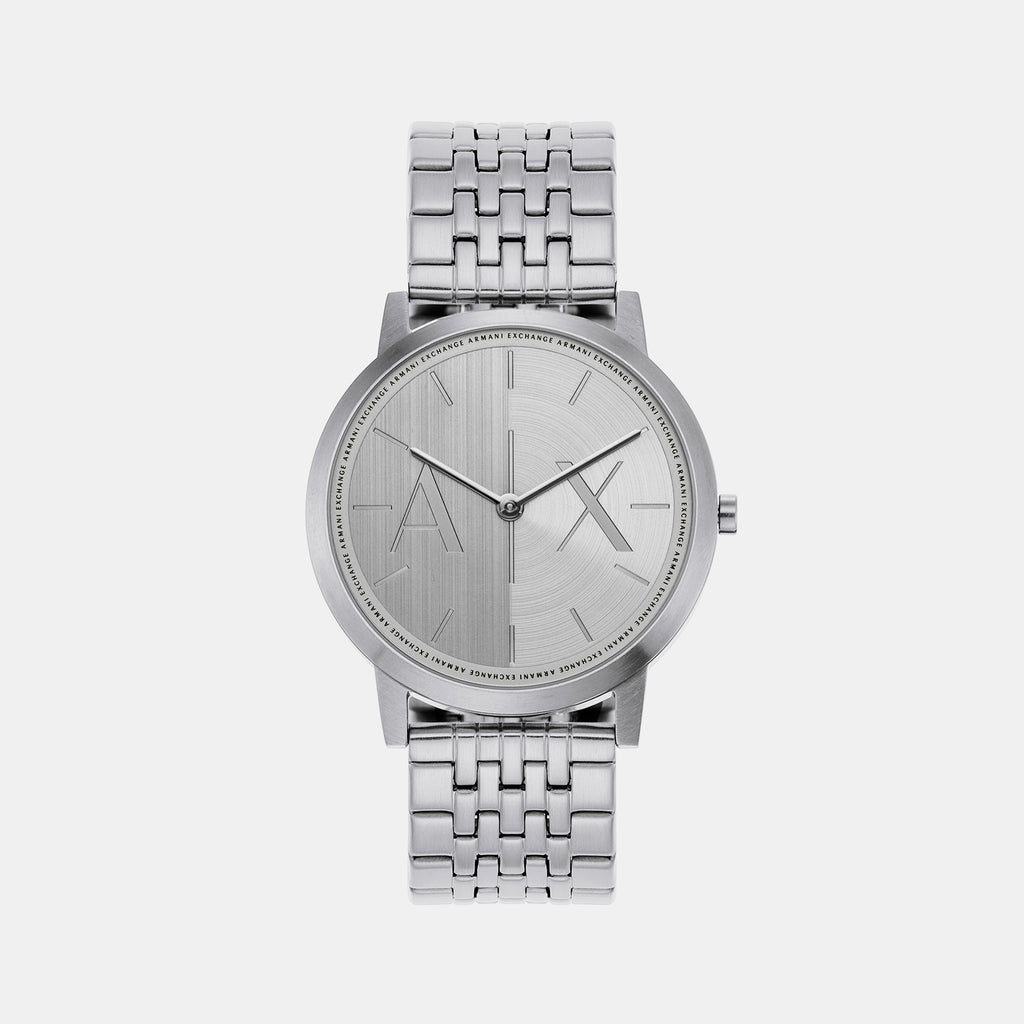 Armani Exchange Round Silver Analog watch