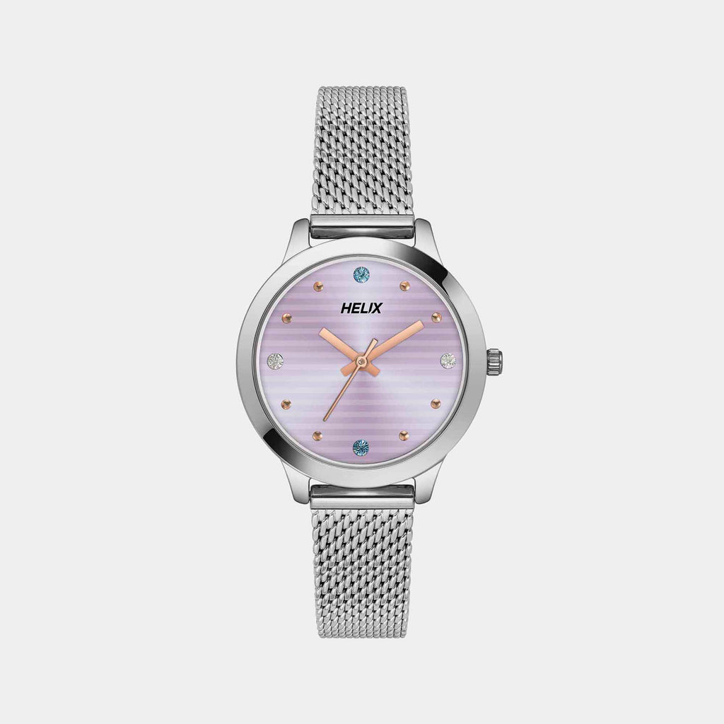 Helix Round Purple Analog watch