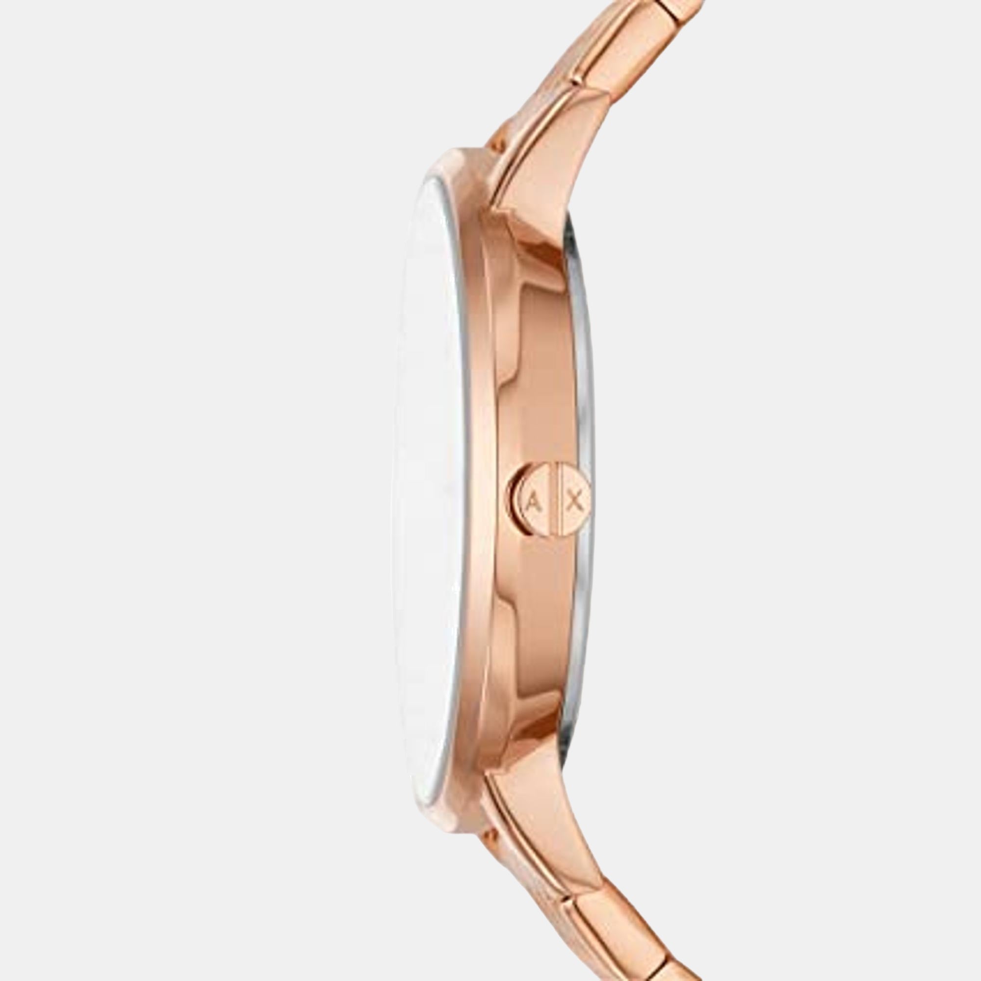 Na Women Quartz White Dial Analog Stainless Steel Watch AX7145SET