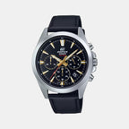 Casio Round Black Chronograph watch